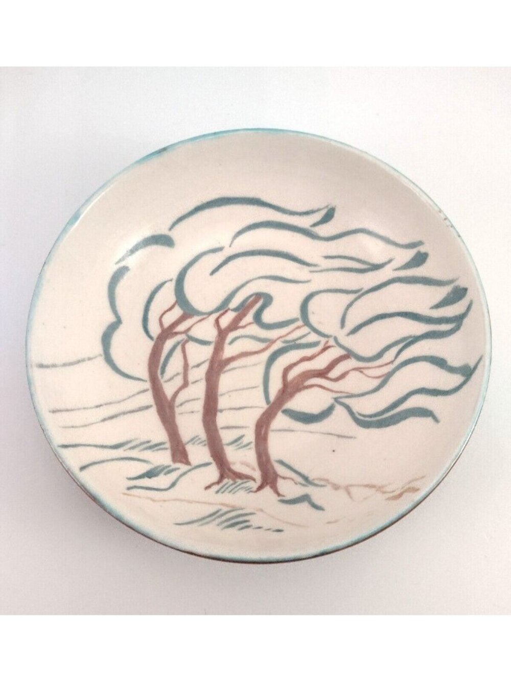Thorntree Handmade Pottery Bowl Trinket Dish Tree Nature Green White Victoria BC